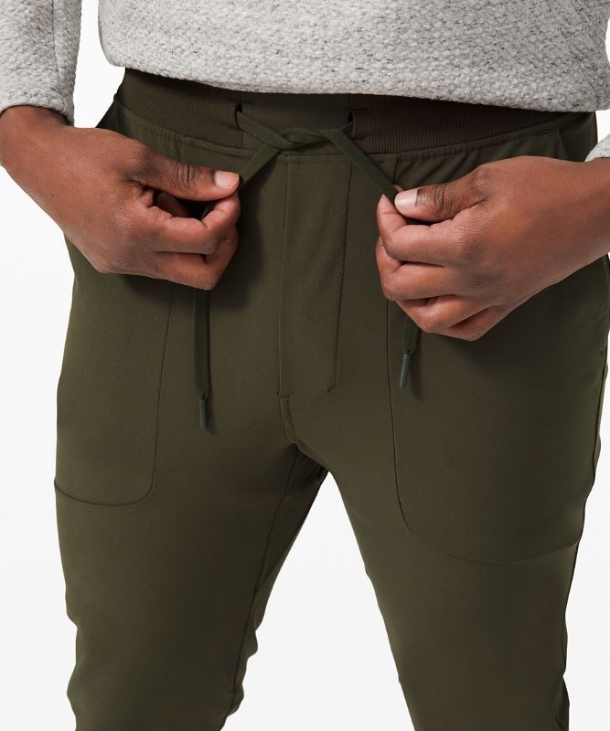 Lululemon Abc Slim-fit Pants 30 Warpstreme In Dark Olive | ModeSens