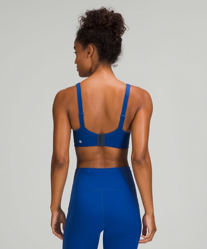 Legacy open back sport bra, classic blue