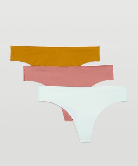 Lululemon Underwear Sales Online Shopping - Pink Puff Womens UnderEase Mid- Rise Thong Underwear